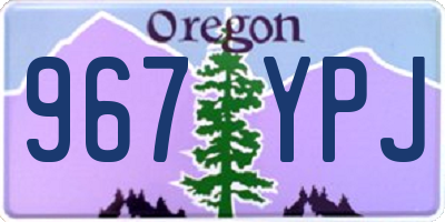 OR license plate 967YPJ