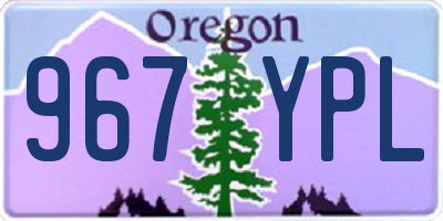 OR license plate 967YPL
