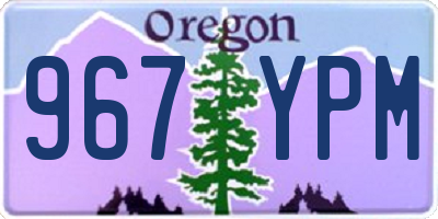 OR license plate 967YPM