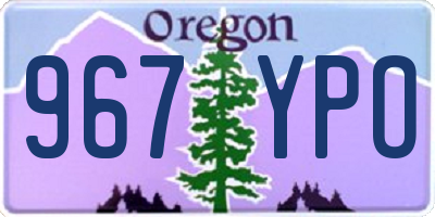 OR license plate 967YPO
