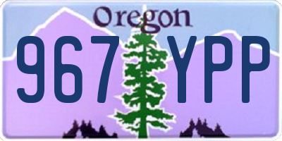 OR license plate 967YPP