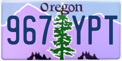 OR license plate 967YPT