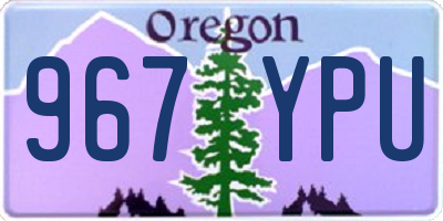 OR license plate 967YPU