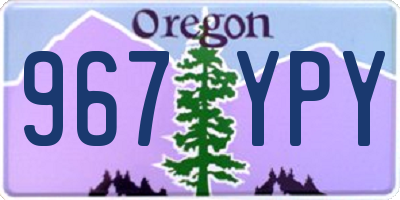 OR license plate 967YPY