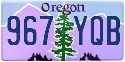 OR license plate 967YQB