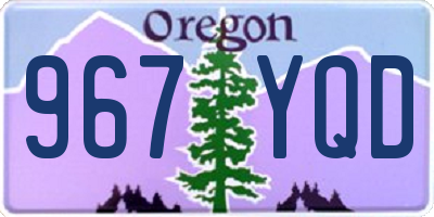 OR license plate 967YQD