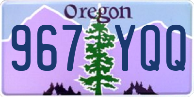OR license plate 967YQQ