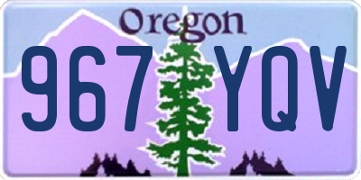 OR license plate 967YQV