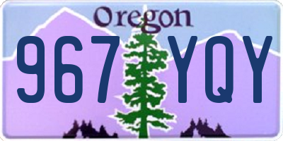 OR license plate 967YQY