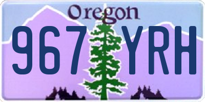 OR license plate 967YRH