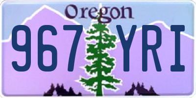 OR license plate 967YRI