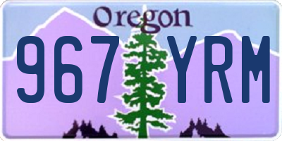 OR license plate 967YRM