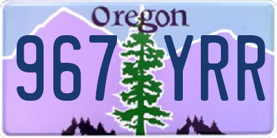 OR license plate 967YRR