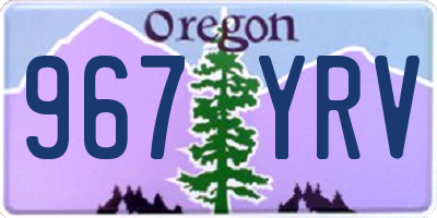 OR license plate 967YRV