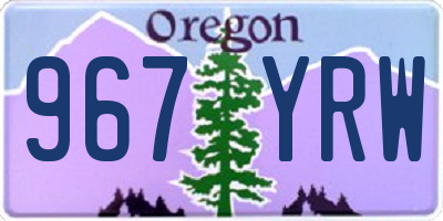 OR license plate 967YRW