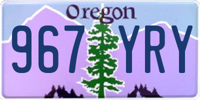 OR license plate 967YRY