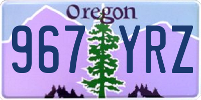 OR license plate 967YRZ