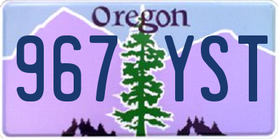 OR license plate 967YST