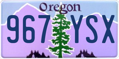 OR license plate 967YSX