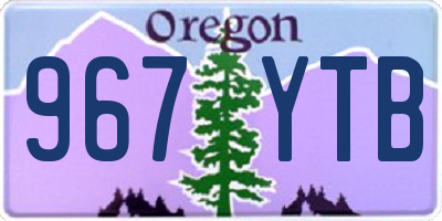 OR license plate 967YTB