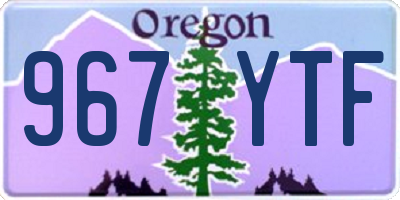 OR license plate 967YTF