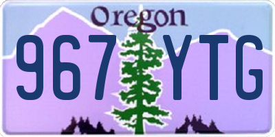 OR license plate 967YTG