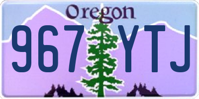 OR license plate 967YTJ