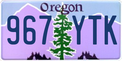 OR license plate 967YTK