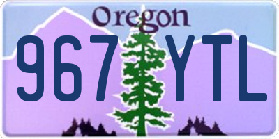 OR license plate 967YTL