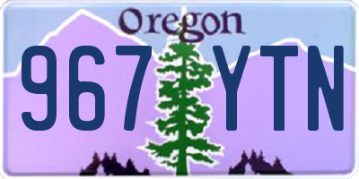 OR license plate 967YTN