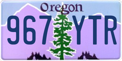 OR license plate 967YTR