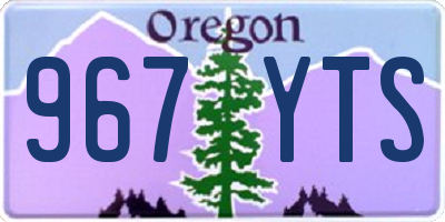 OR license plate 967YTS