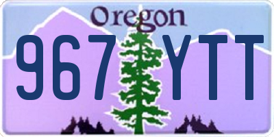 OR license plate 967YTT