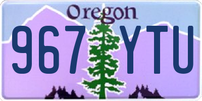 OR license plate 967YTU