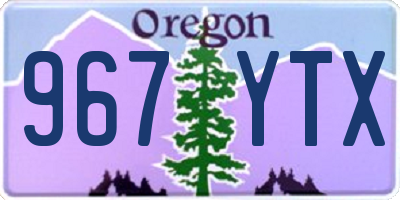 OR license plate 967YTX