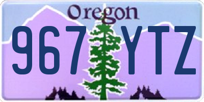 OR license plate 967YTZ