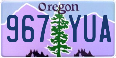 OR license plate 967YUA
