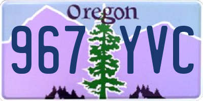 OR license plate 967YVC