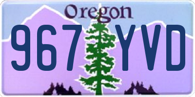 OR license plate 967YVD