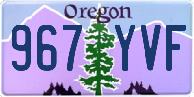 OR license plate 967YVF