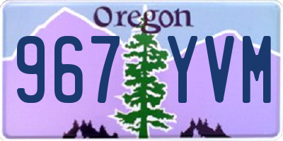 OR license plate 967YVM