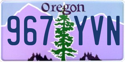 OR license plate 967YVN