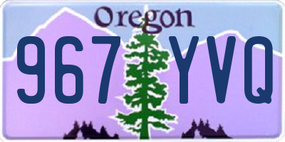 OR license plate 967YVQ