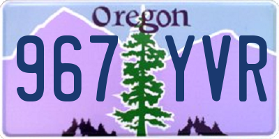 OR license plate 967YVR
