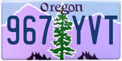 OR license plate 967YVT