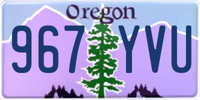 OR license plate 967YVU