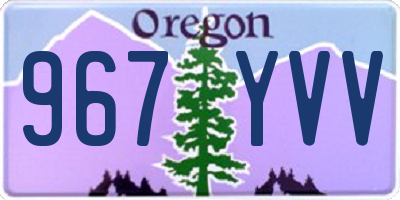 OR license plate 967YVV