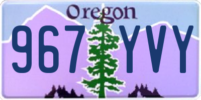 OR license plate 967YVY