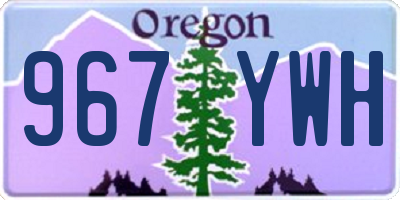OR license plate 967YWH
