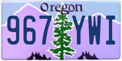 OR license plate 967YWI